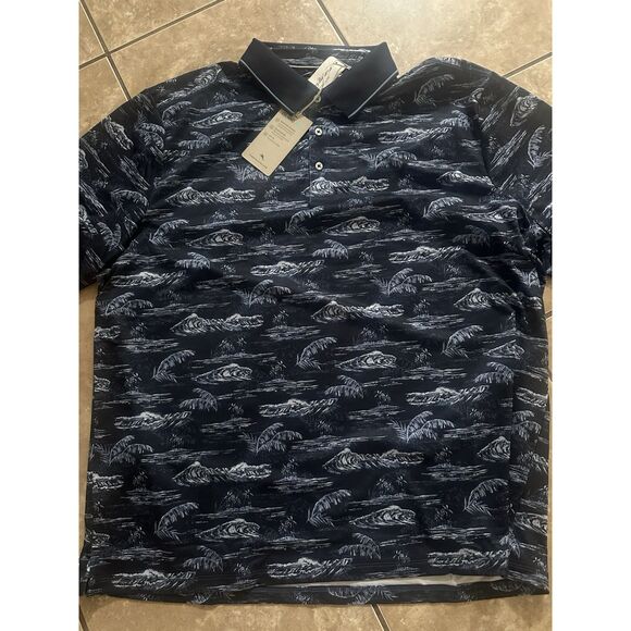 NWT Tommy Bahama XXL 2XL Sport Bay View Polo Shirt Blue Note - Picture 1 of 6
